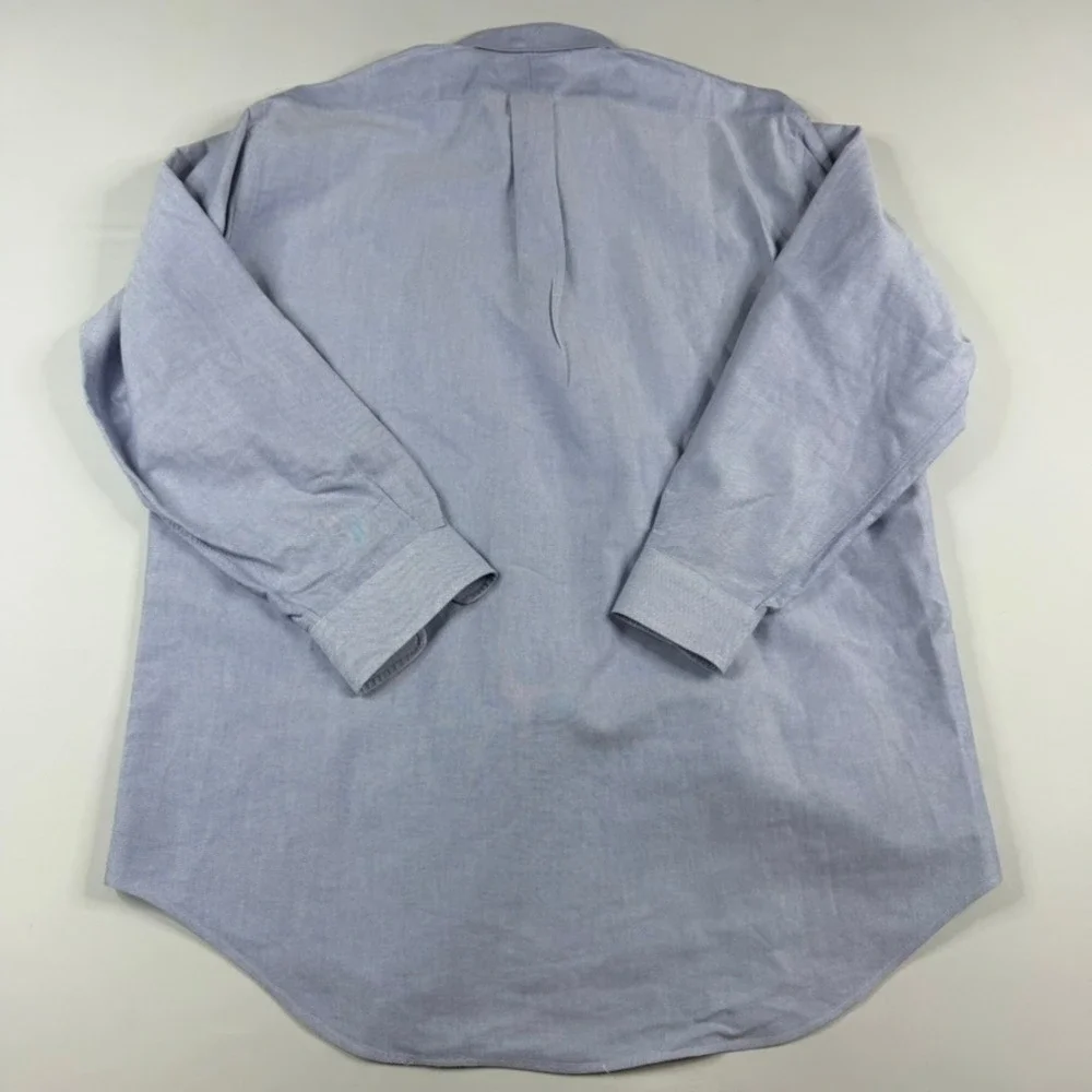 Polo Ralph Lauren Oxford Button Down Mens Large 16.5 Blue Flesh Yarmouth Shirt